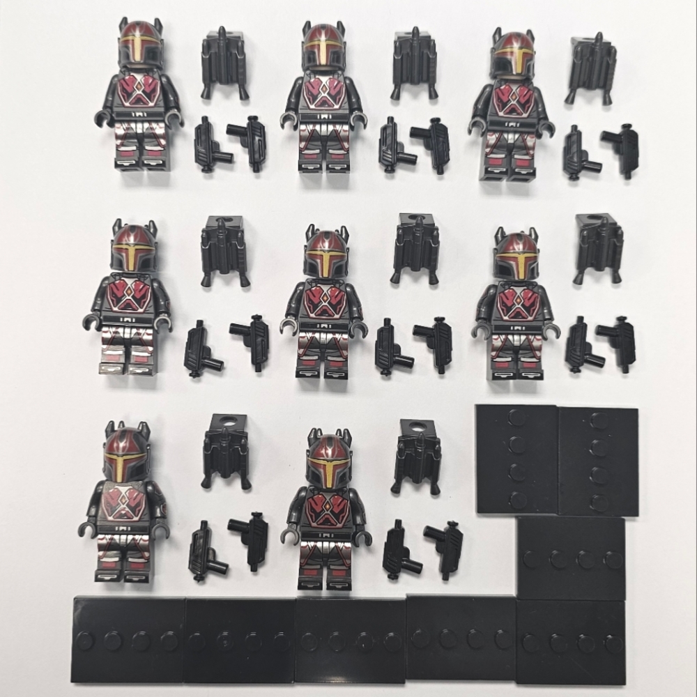 Lot of 8 Lego Compatible Star Wars Mandalorian Super Commando Minifigures